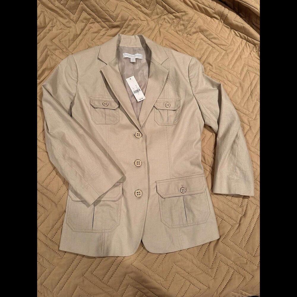 Liz Claiborne Collection Cream Blazer Size 4 Women Nwt